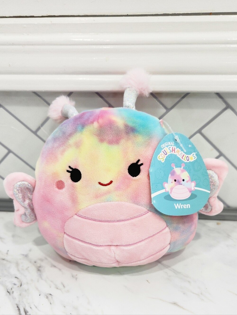 Squishmallows Wren Tie Dyed Butterfly Stuffed Toy Plushies 9" - Kellytoys